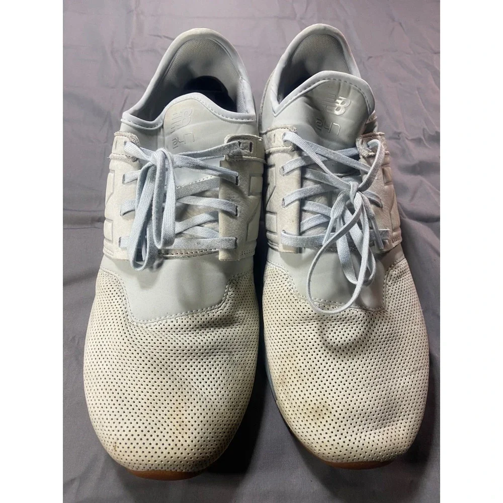 New Balance 247 MRL247LP Men's Size 13 Gray Leather REVlite Lifestyle Sneakers